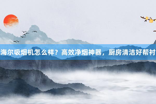 海尔吸烟机怎么样？高效净烟神器，厨房清洁好帮衬